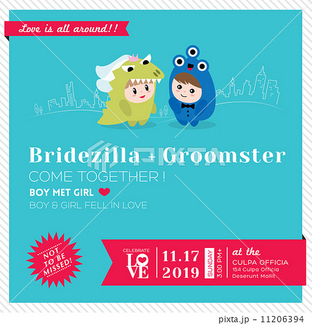 Cute Wedding Invitation card Cute Wedding Invitation card 11206394