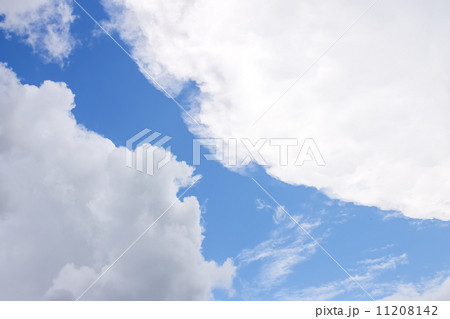 Natural phenomenon. Clouds before storm over blue sly. 11208142