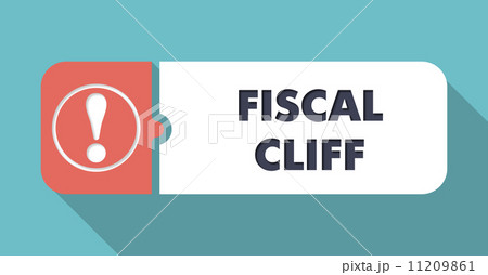 Fiscal Cliff Concept in Flat Design. 11209861