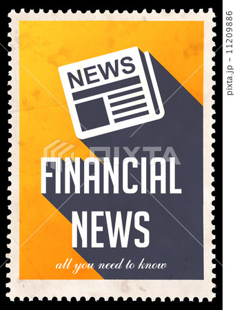Financial News on Yellow in Flat Design. Financial News on Yellow in Flat Design. 11209886