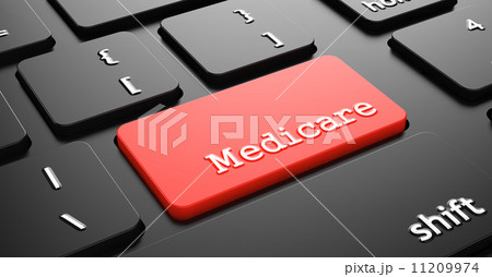 Medicare on Red Keyboard Button. Medicare on Red Keyboard Button. 11209974