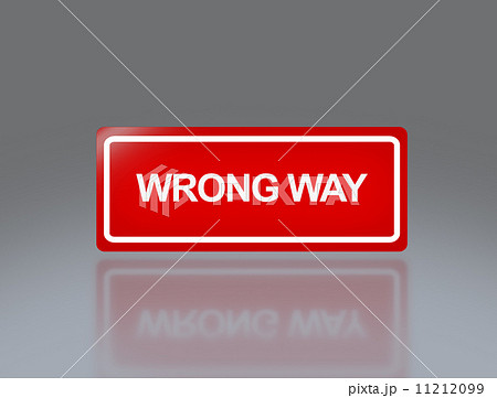 rectangle signage of wrong way rectangle signage of wrong way 11212099