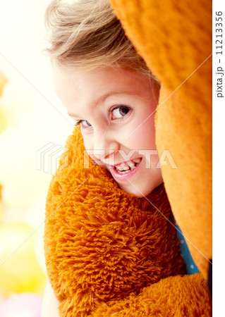 Portrait of emotional girl with teddy bear Portrait of emotional girl with teddy bear 11213356