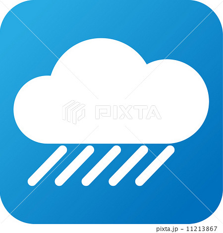 Weather web icon with cloud and rain 11213867