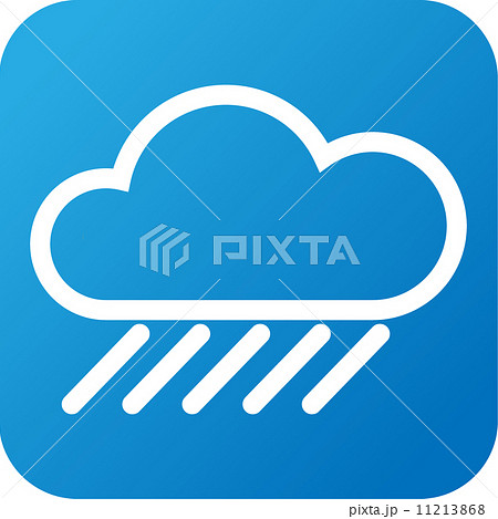 Weather web icon with cloud and rain 11213868