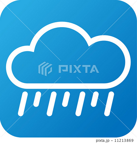 Weather web icon with cloud and rain 11213869
