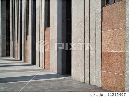 Rhythm of arhitectural lines. Modern building fragment. 11215497
