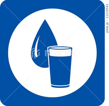 icon with drop and glass 11219581