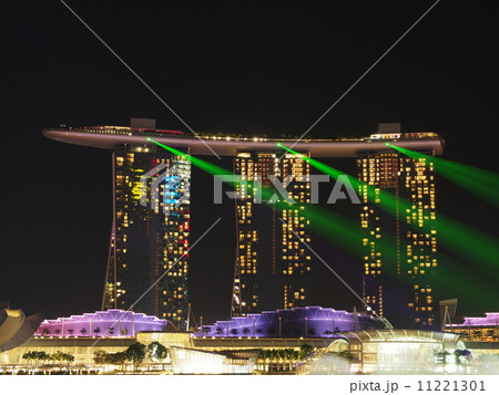シンガポール　マリーナベイサンズ　レーザーショー 11221301