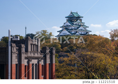 大阪砲兵工廠　化学分析場跡と大阪城 11221510