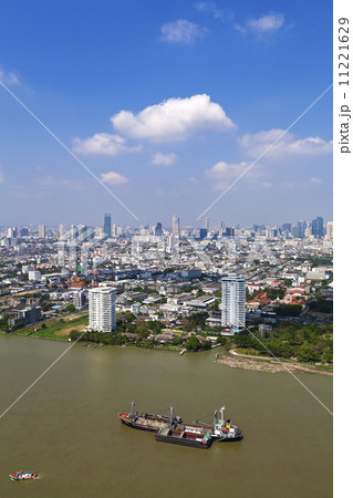 Chao Praya river city scape Bangkok Thailand 11221629