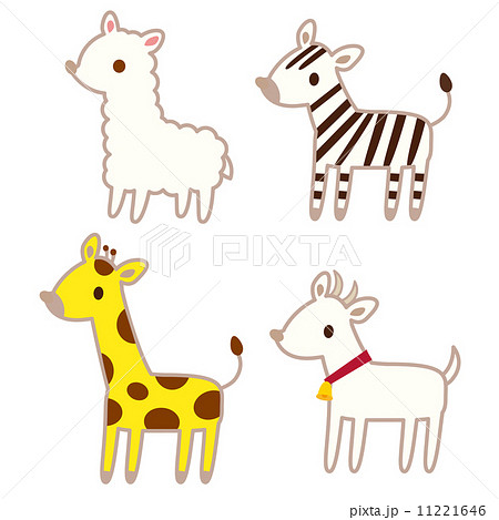Alpaca Zebra Kirin Goat Stock Illustration