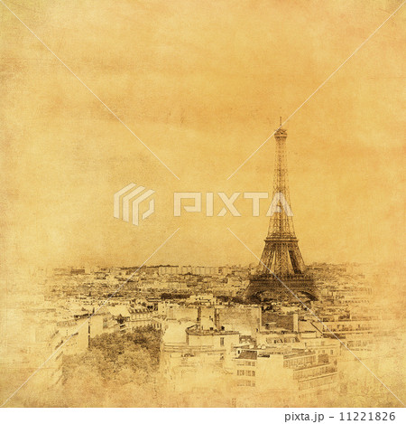 Vintage image of Eiffel tower, Paris, France Vintage image of Eiffel tower, Paris, France 11221826
