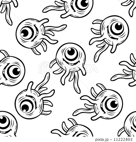 One eyed monster with tentacles seamless pattern One eyed monster with tentacles seamless pattern 11222803