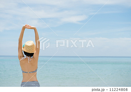 水着の女性の後姿 水着の女性の後姿 11224808