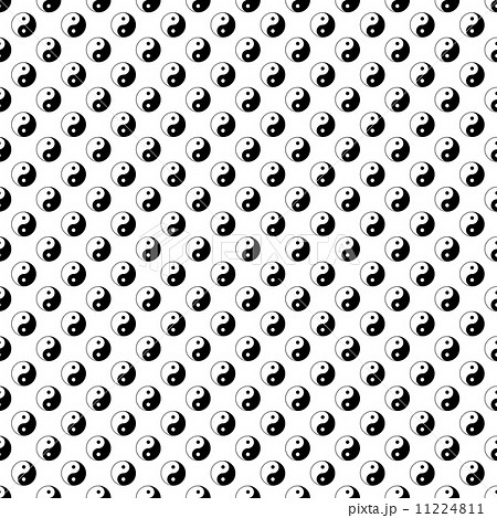 Seamless pattern with ying yang symbol 11224811