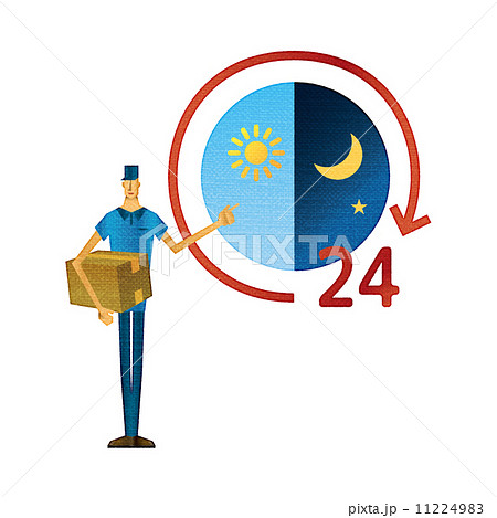 配達業者　配達員　宅配員　荷物　商品 11224983