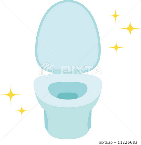 清潔なトイレの便器のイラスト素材