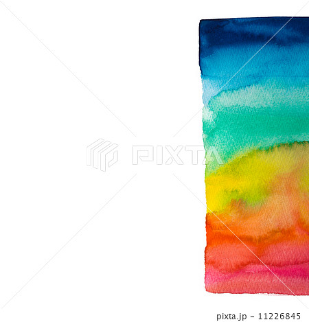 虹色 虹 水彩 透明水彩 カラフル のイラスト素材