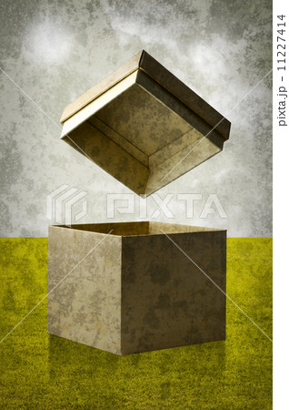 Open paper box in vintage style Open paper box in vintage style 11227414