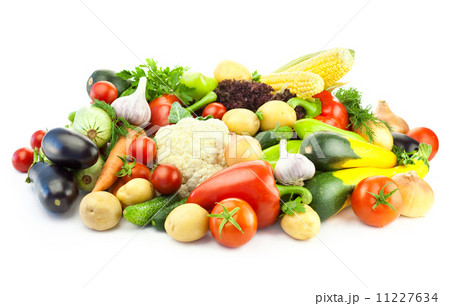 Different Vegetables / Big Assortment of Food / on white background with copy space 11227634