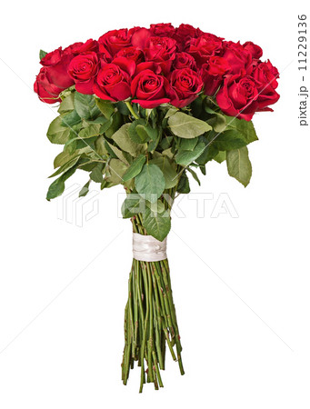 Colorful flower bouquet from red roses isolated on white backgro 11229136