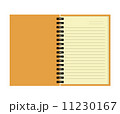 notebook with blank page vector 11230167