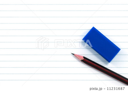 pencil and eraser on paper 11231687
