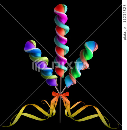 Bright colorful lollipop over black background 11232328