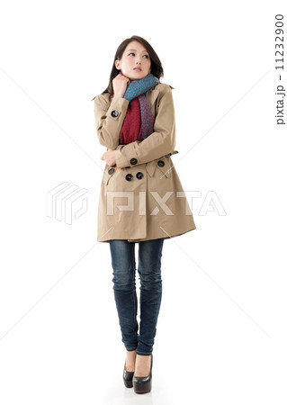Asian lady with coat in winter 11232900