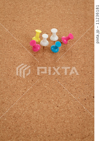 cork board with color pins 11236181