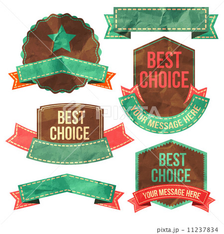 Set of vector retro ribbons, old dirty paper textures and vintage labels Set of vector retro ribbons, old dirty paper textures and vintage labels 11237834