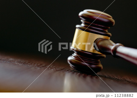 Head of a wooden brass bound gavel 11238882