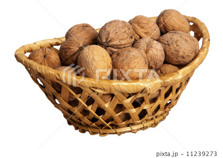 basket with walnuts basket with walnuts 11239273
