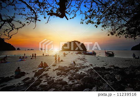 Sunset beach at krabi Thailand 11239516