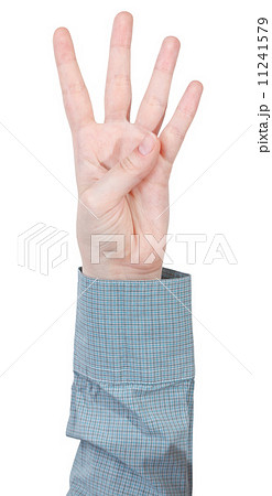 counting four - hand gesture 11241579