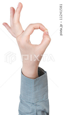 okay finger symbol - hand gesture 11241581