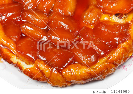 above view of apple pie Tatin on plate 11241999