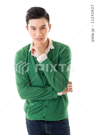 Sensitive Asian young man 11242637