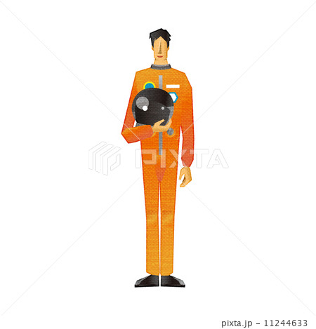 宇宙飛行士 飛行士 宇宙服 ヘルメットのイラスト素材