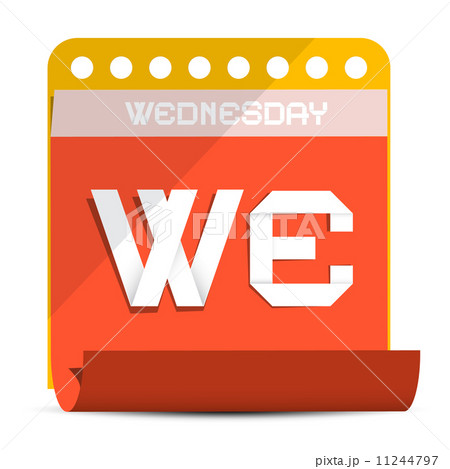 Wednesday Vector Paper Calendar Illustration 11244797