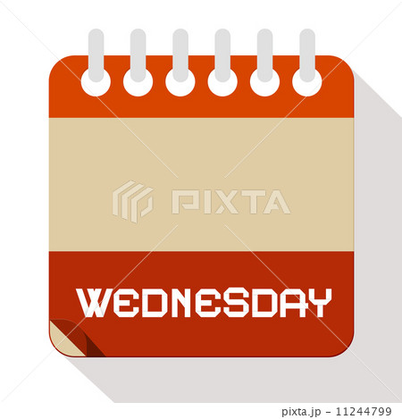 Wednesday Vector Paper Calendar Illustration Wednesday Vector Paper Calendar Illustration 11244799