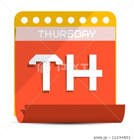 Thursday Vector Paper Calendar Illustrationのイラスト素材 [11244801] - PIXTA