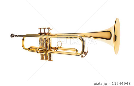 brass trumpet isolated on white background 11244948