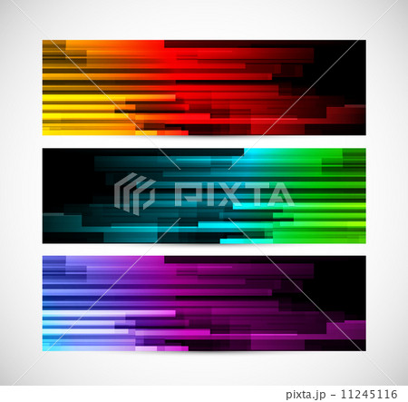 Set of lined banners 11245116