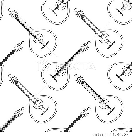 Mandolin Seamless Contourのイラスト素材