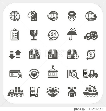 Logistics and Shipping icons set 11246543