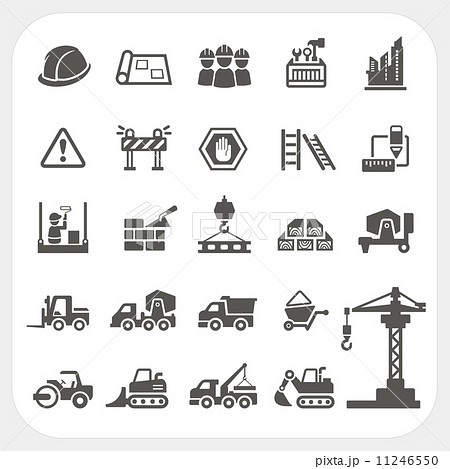 Construction icons set 11246550