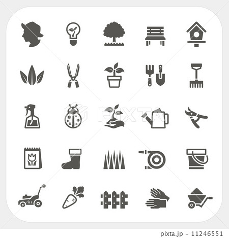 Gardening icons set 11246551