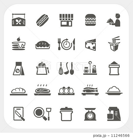 Kitchen Restaurant and Food icons set 11246566